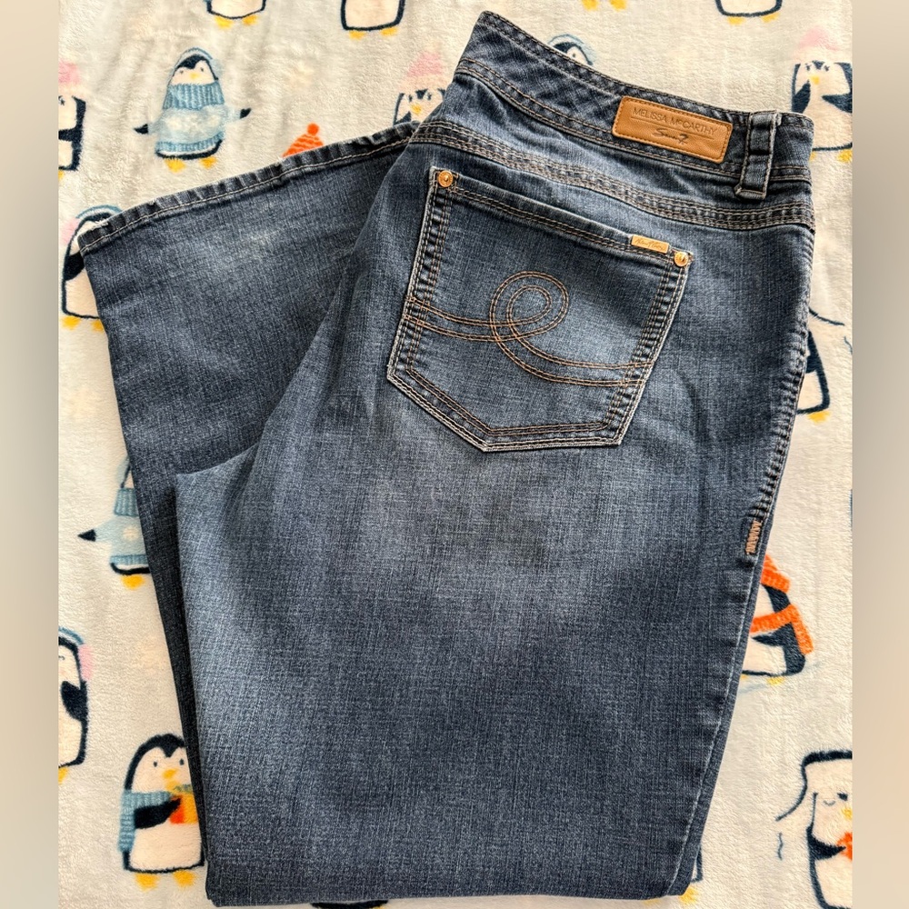 Melissa McCarthy Seven7 Women's Blue Boot Cut Jeans - Picture 2 of 2
